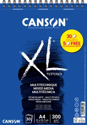 Produktbild von CANSON Studienblock XL MIXED MEDIA Textured Aktion DIN A4 30 Blatt