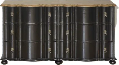 Produktbild von Shabby-Chic-Kommode, Eichenplatte, 6 Schubladen