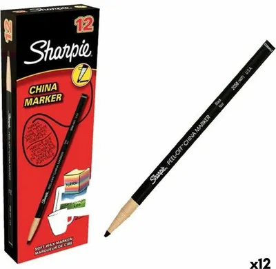 Produktbild von Sharpie China Permanent Marker Schwarz 12 Stück (12 Stück) (1 Stück)