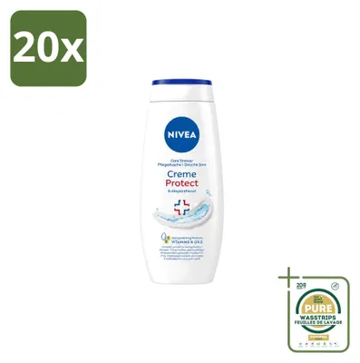 Productafbeelding van 20 x Nivea Protect Douchecrème - 250 ml - Voorraadverpakking - 20 stuks