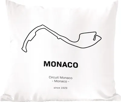 Produktbild von MuchoWow® Zierkissen Sofakissen Wohnzimmer Dekokissen 60x60 cm F1 - Monaco - Rennstrecke - Sitzfläche - Foto Polster