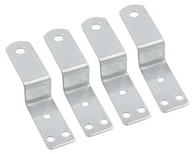 Image de Supports d'angle métalliques Z, lot de 4, 18 mm, pour meubles, fixation d'étagères