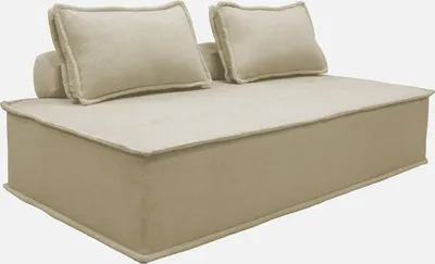 Produktbild von sweeek - Zweisitzige Sessel für Modulsofa gepolsterter Stoff - Beige
