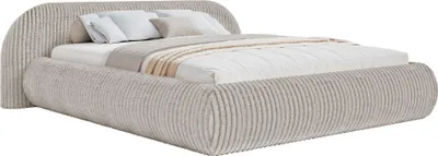 Produktbild von Selsey Shels Low – Polsterbett 180x200, Breitcord, Graubeige