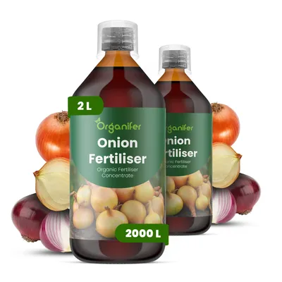 Obrázek produktu pro Cibula Tekuté Hnojivo 2x1 L – 2-1-8 NPK – Pro Cibulu – Podporuje Rovnomernú Velkosť Hlúz & Odolnosť – Organifer