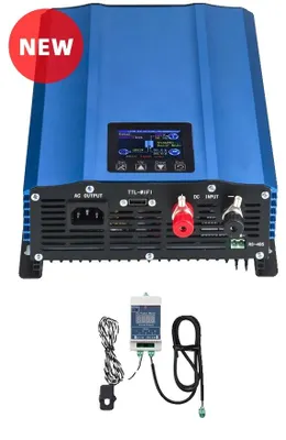 Produktbild von Solar-Netzanschlusswechselrichter, integrierter Batteriemodus, LCD-Display, 1KW 24V BAT, AC 220-240V