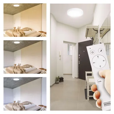 LED svítidlo ILVI 40 cm, 30 W, teplá-studená bílá, stmívatelné s ovladačem