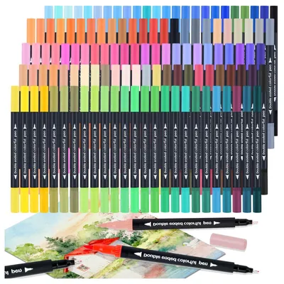 Image de Lot de 120 feutres double pointe pour la création artistique