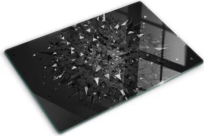 Produktbild von Tulup Glas Herdabdeckplatte - 80x52 cm - Glaskeramikkochfeld-Abdeckung Spritzschutz Glasabdeckplatte - Einteilig - Kunst: Modern & Klassisch - 3D-Abstraktion - Schwarz