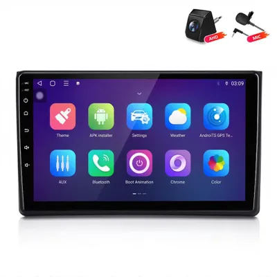 Produktbild von Android Autoradio mit Rückfahrkamera für Audi A4 8E 8H B6 B7 2000-2009 CarPlay Android Auto GPS Navi 6+128GB 4G LTE WIFI RDS SWC BT DAB+9 Zoll