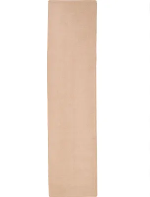 Produktbild von Trend Velours Teppich Läufer Kurzflor Modern Pflegeleicht Einfarbig, Größe:100x400 cm, Farbe:Beige