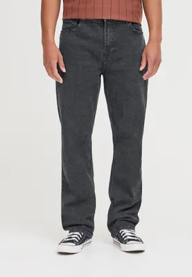 Image de Pantalon de jean pour homme Solid SDGULED RYAN, en denim et coton mélangé, avec poches arrière, coupe classique