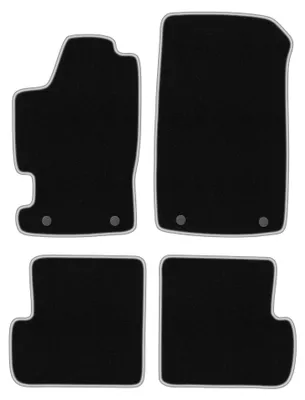 Imagen del producto de Alfombrillas de moqueta para Renault Laguna I 1994-2001 (familiar/liftback) – juego de 4 piezas, negro/plata, a medida – Wielganizator CARLUX