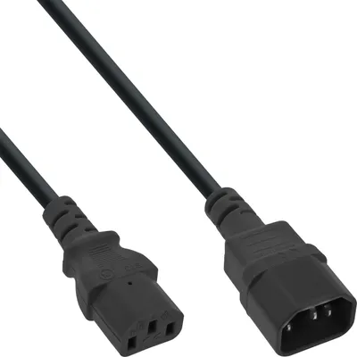 Produktbild von INLINE Kaltgeraeteverlaengerung schwarz 5m