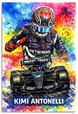 Produktbild von ARTland Leinwandbild Kimi Antonelli - ein aufgehender Stern Größe: 20x30 cm
