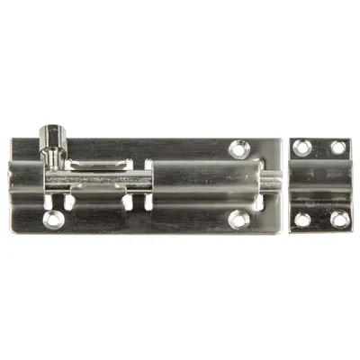 Produktbild von MASTERPROOF PROFESSIONAL Edelstahl Schieberiegel Sicherheits - Türriegel Bolzenriegel 100 mm mit Schlaufe