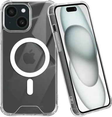 Immagine prodotto di Avizar, custodia protettiva MagSafe per iPhone 15 angoli rinforzati in silicone, trasparente