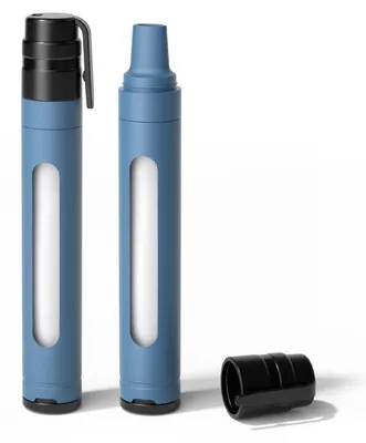 Obrázok produktu pre Vodný filter pre outdoorové použitie, prežitie, s ultrafiltračnou membránou 0,01 µm, aktívnym uhlím, kapacita 3000 litrov, modrej farby, sada 2 kusov