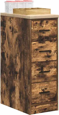 Produktbild von "im Sonderangebot"Garagen-Aufbewahrungsschrank/Aktenschrank - Modernes und langlebige - Räuchereiche Massivholz Kiefer DE405358 - Büroschränke