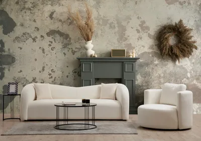 Produktbild von Hanah Home, Asos Cream - 3, 3-Sitzer-Sofa, BUCHENHOLZ / SPANPLATTEN, Creme, 225 x 76 x 75 cm