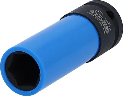 Produktbild von KS TOOLS 515.1073-E 1/2" Alu-Felgen Kraft-Stecknuss robust, lang, 17mm, auf Hänger