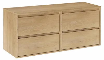 Produktbild von Waschtischunterschrank 120cm Edmé mit 4 Schubladen, Holzoptik