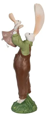 Produktbild von Clayre & Eef Figur Kaninchen 10x7x25 cm Braun Polyresin