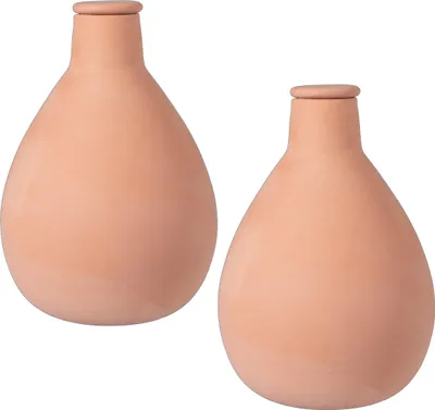 Obrázok produktu pre Relaxdays Ollas, sada 2 ks, 1 l, hlinené, zavlažovanie pri koreňoch, vyvýšené záhony a skleníky, menšia strata vody, terakota