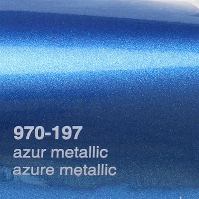 Produktbild von (25€/m²) Oracal-970RA Autofolie 197 Azurblau Metallic Glanz Folie 152 cm Breite Laufmeterware gegossene Auto Folie selbstklebend