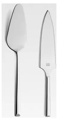 Produktbild von B&R Kuchenheber Set, 2-teilig, Edelstahl, Silber, Tortenheber Set, Kuchenmesser, Tortenmesser, Dessertbesteck