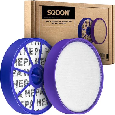 Productafbeelding van SQOON® Filterset geschikt voor Dyson DC19, DC20, DC21 en DC29 stofzuiger - Gelijk aan model: 900228-01 & 917819-01 - HEPA- en motorfilter voor optimale luchtfiltratie