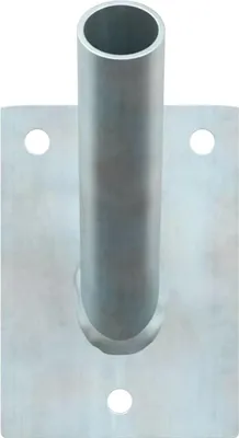 Image de Support de Drapeau Argenté 10,5 x 7,5 x 2,5 cm Acier