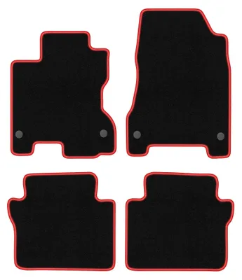Immagine prodotto di Tappetini in moquette per Renault Koleos I 2007-2016 (SUV) – set 4 pezzi, nero/rosso, su misura – Wielganizator CARLUX