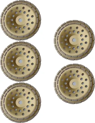 Produktbild von 5x Trade-Shop Schleifteller / Schleiftopf Diamant Segmente doppelreihig 230 x 22,2mm kompatibel mit DeWalt Eibenstock Festool Hilti Flex Collomix Schleifer Fräse