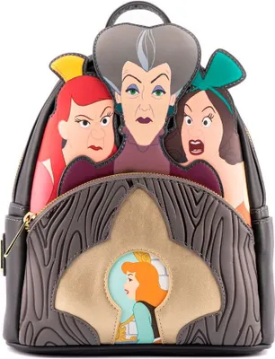 Image de Loungefly WDBK1969 DISNEY VILLAINS SCENE EVIL STEPMOTHER AND STEP SISTERS MINI BACKPACK