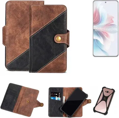 Produktbild von K-S-Trade Handyhülle Schutzhülle Bookstyle Case kompatibel mit Oppo Reno11 A Klapphülle Cover Hülle Schutztasche 1x