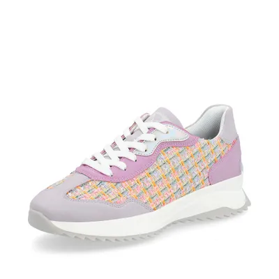 A single women's sneaker is shown against a white background.