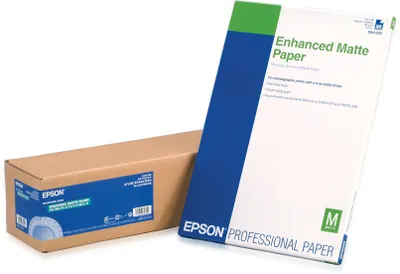 Produktbild von Epson Enhanced Matte Paper, 24 Zoll x 30,5 m, 189 g/m², 30,5 m, 60,9 cm, 61 cm (24"), Matt, 265 µm, 189 g/m²