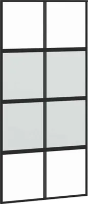 Produktbild von vidaXL Schiebetür Schwarz 102,5x205 cm Hartglas und Aluminium