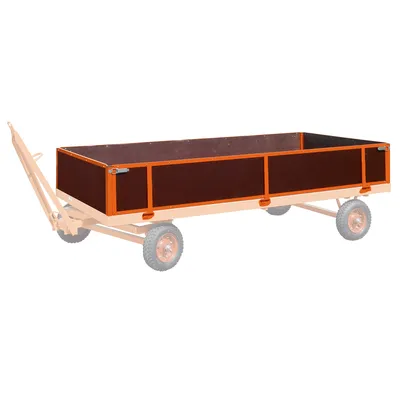 Produktbild von VARIOfit 4 Bordwände 400mm hoch, 2 Seiten abklappbar für Industrieanhänger 2500x1250mm