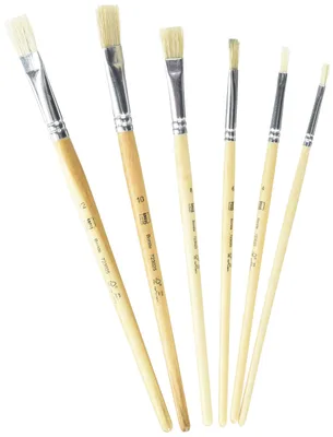 Image de KREUL, pinceaux universels, poils plats, coffret de 6