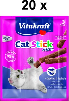 Produktbild von Vitakraft Cat-Stick Mini Kabeljau mit Thunfisch