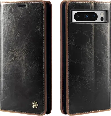Produktbild von Handyhülle für Google Pixel 8 Pro Kunstleder Flip Cover Hülle RFID Schutz Case Kartenfach Farbe: Dunkelbraun