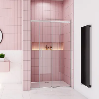 Produktbild von 110X195cm Schiebetür 6mm Echtglas ESG Glas Duschabtrennung Duschkabine Duschwand Dusche