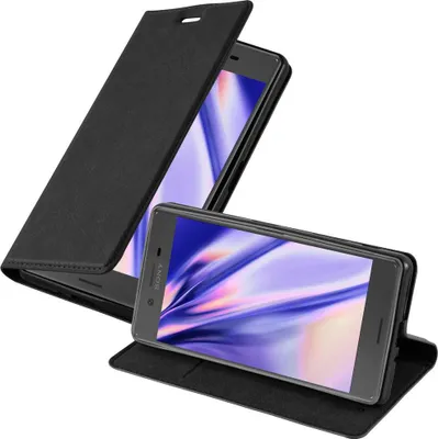 Obrázok produktu pre Cadorabo kryt pre Sony Xperia X ochranný kryt v čiernej farbe puzdro na mobilný telefón kryt magnetické zatváranie