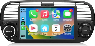 Obrázek produktu pro 32 GB Android Auto pro Fiat 500 2007–2015 7" autorádio Carplay GPS navigace WIFI FM RDS BT USB