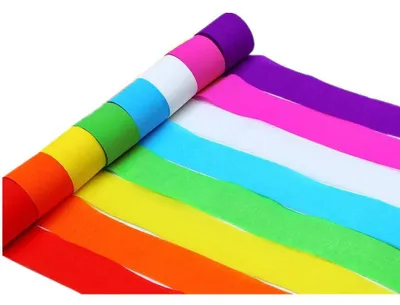 Krepppapier-Luftschlangen 8 Rollen, 4,5 cm x 25 m, bunt