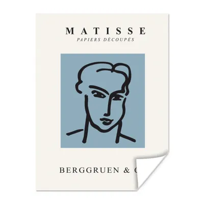 Produktbild von MuchoWow® Poster Porträt - Mann - Blau - Kunst - Henri Matisse 120x160 cm - Wandbilder