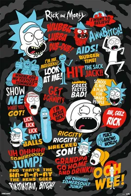 Produktbild von Erik Editores Rick And Morty Quotes Plakat Mehrfarbig Mehrfarbig One Size