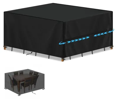 Produktbild von Abdeckhaube Gartenmöbel 200x140x90cm Wasserdicht UV-Beständig 420D Oxford Schwarz